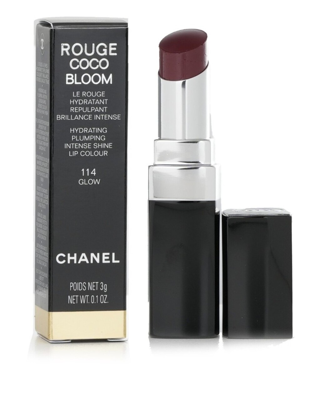 CHANEL Rouge Coco Bloom Hydrating Plumping Intense Shine Lip Colour shade 114